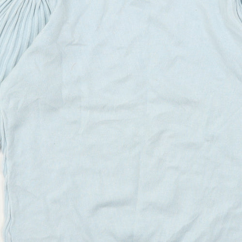 Marks and Spencer Womens Blue Round Neck  Viscose Pullover Jumper Size 6