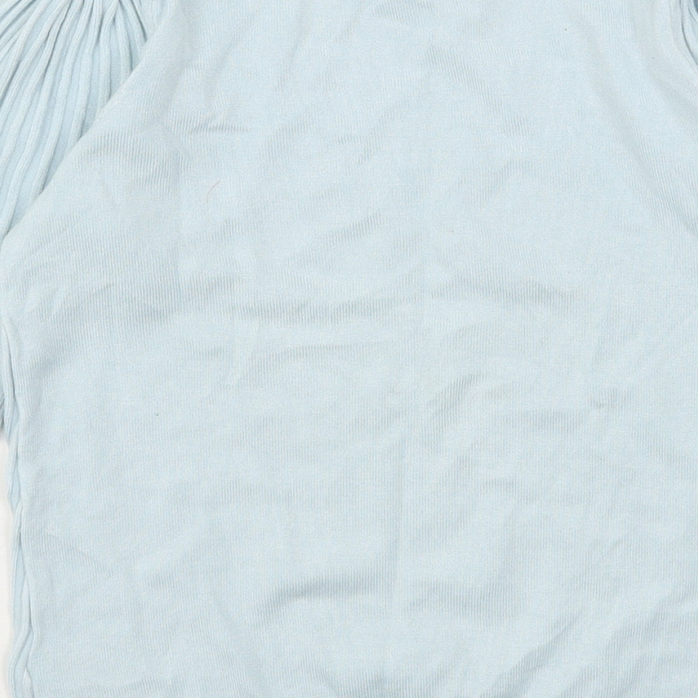 Marks and Spencer Womens Blue Round Neck  Viscose Pullover Jumper Size 6