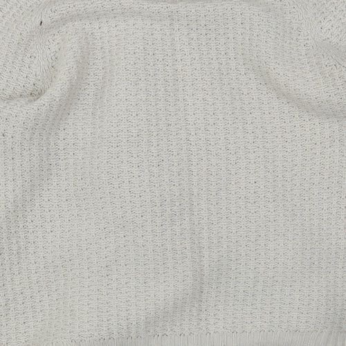 Monsoon Womens Ivory Round Neck  Acrylic Pullover Jumper Size M