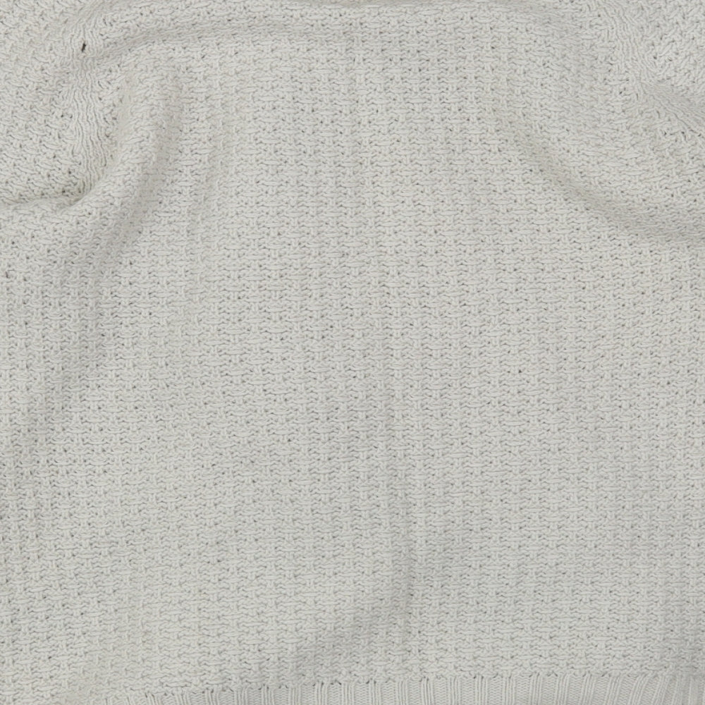 Monsoon Womens Ivory Round Neck  Acrylic Pullover Jumper Size M
