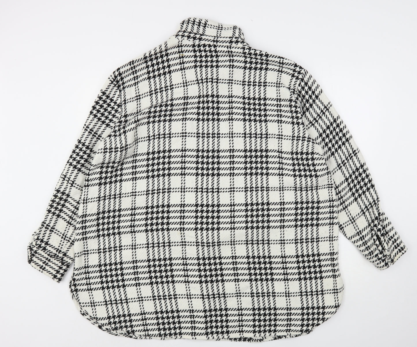 Primark Womens Multicoloured Houndstooth Cotton Shirt Dress  Size 18  Collared