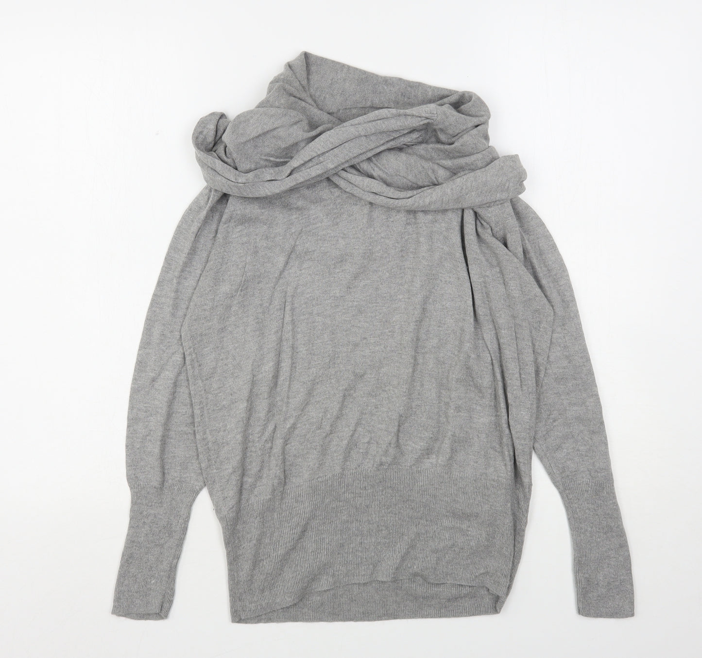 Lakeland Womens Grey Roll Neck  Viscose Pullover Jumper Size 14