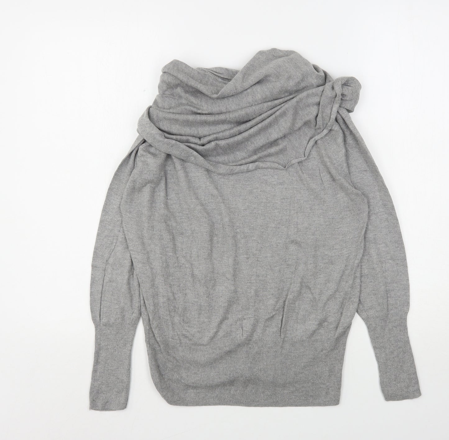 Lakeland Womens Grey Roll Neck  Viscose Pullover Jumper Size 14