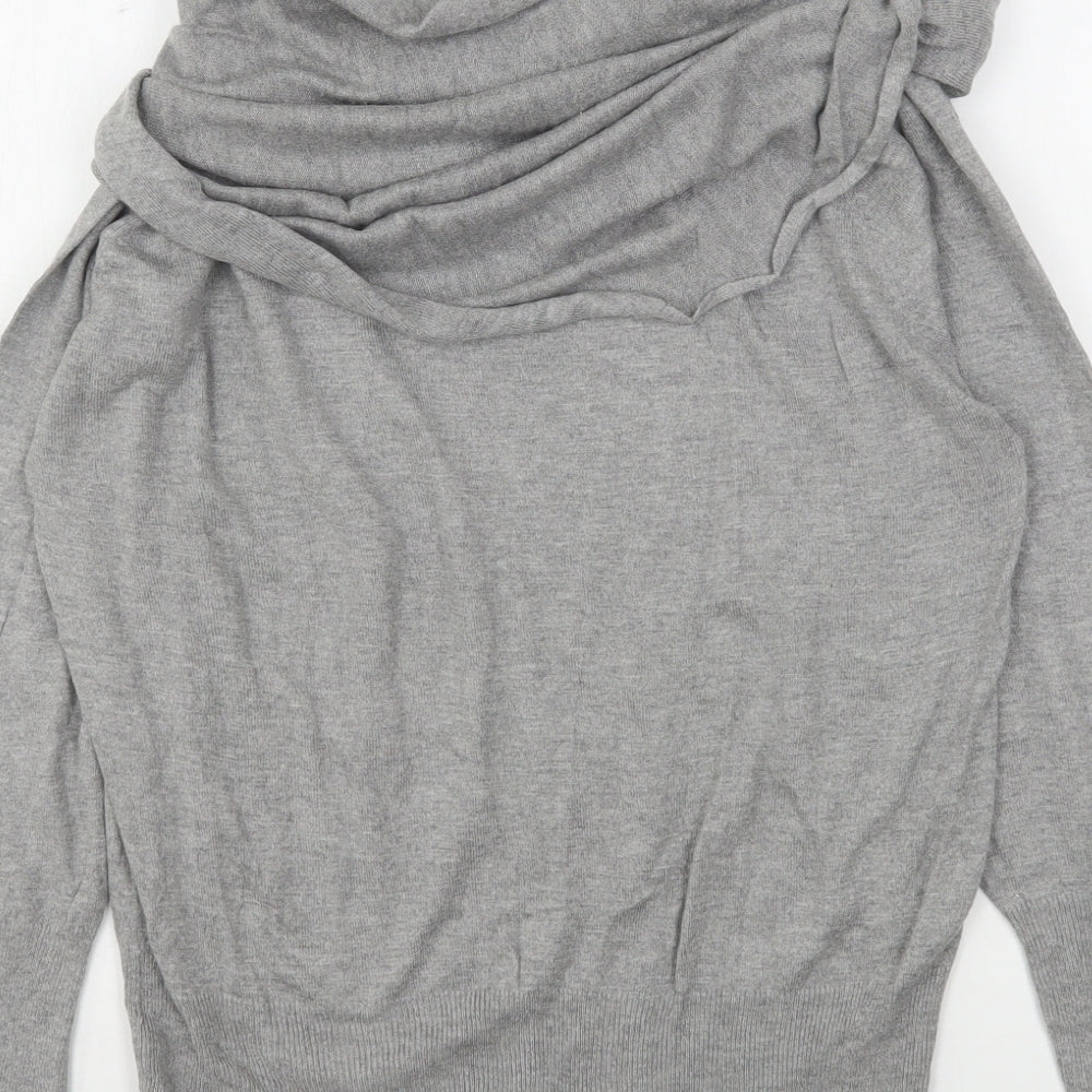 Lakeland Womens Grey Roll Neck  Viscose Pullover Jumper Size 14