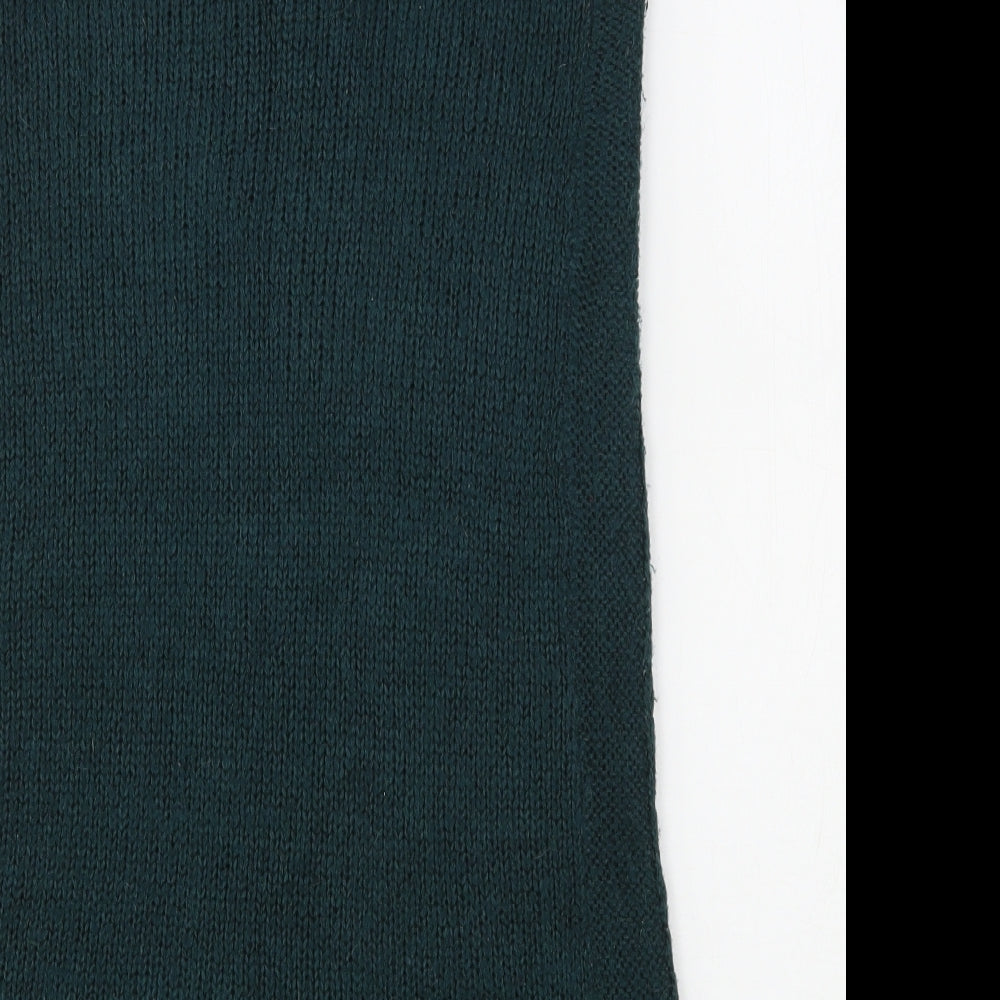 Apricot Womens Green Round Neck  Acrylic Pullover Jumper Size 8
