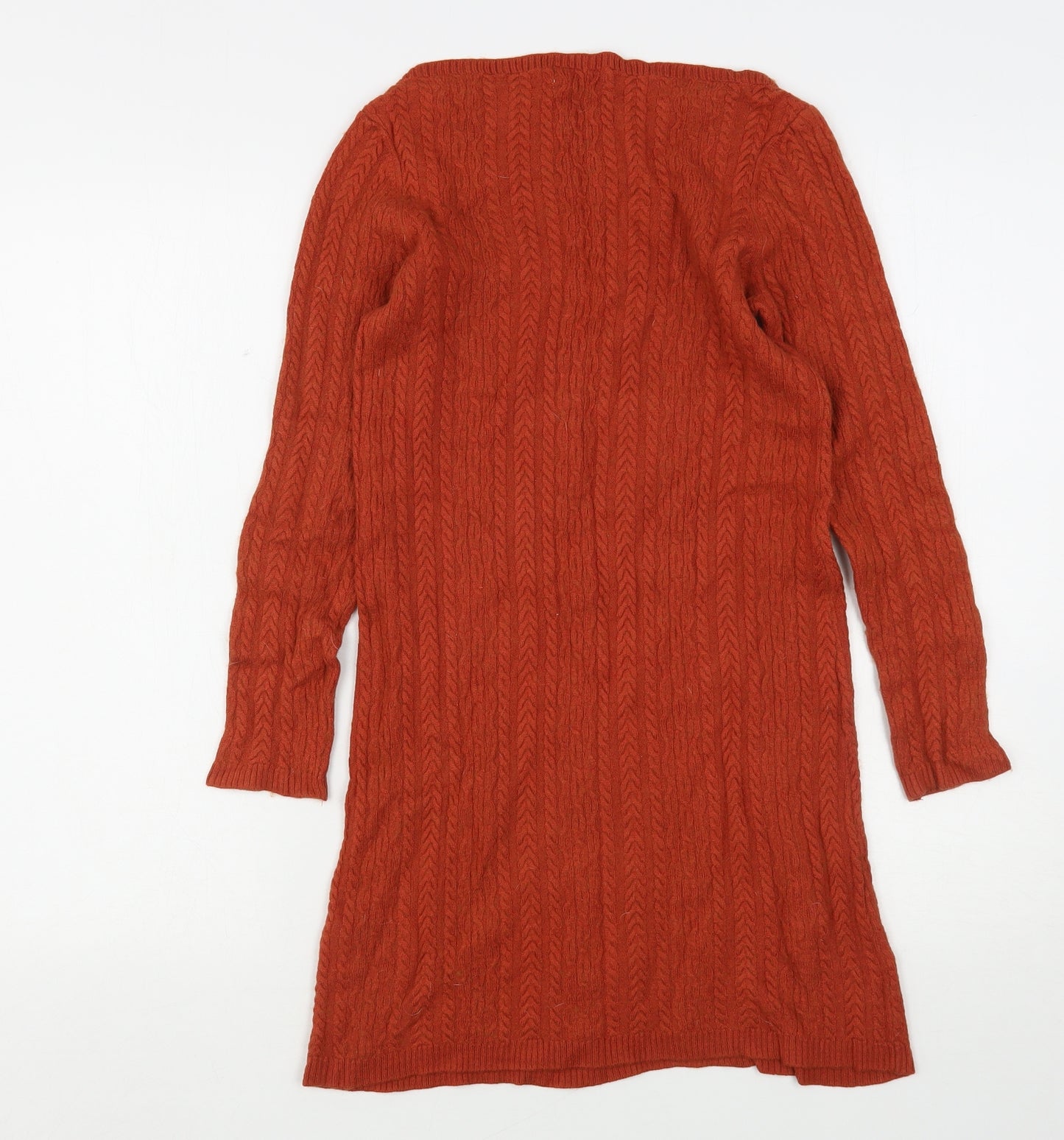 Monsoon Womens Brown Round Neck  Viscose Pullover Jumper Size S