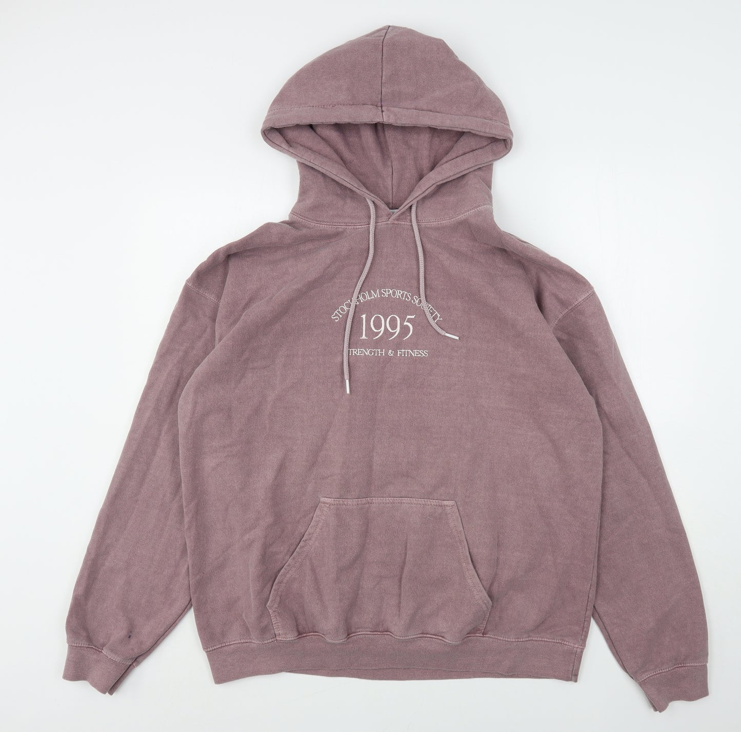 Topshop Womens Purple  Cotton Pullover Hoodie Size 16