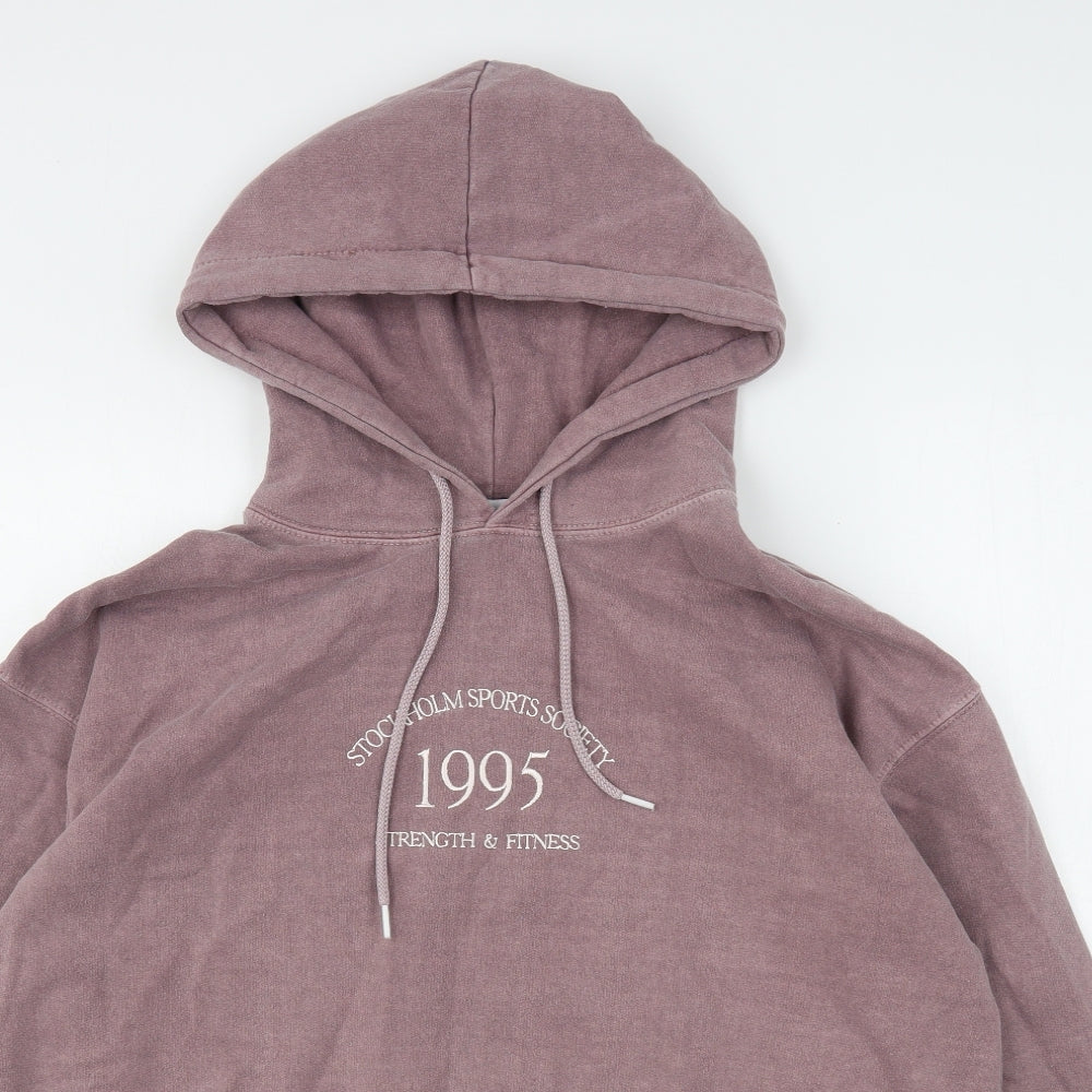 Topshop Womens Purple  Cotton Pullover Hoodie Size 16