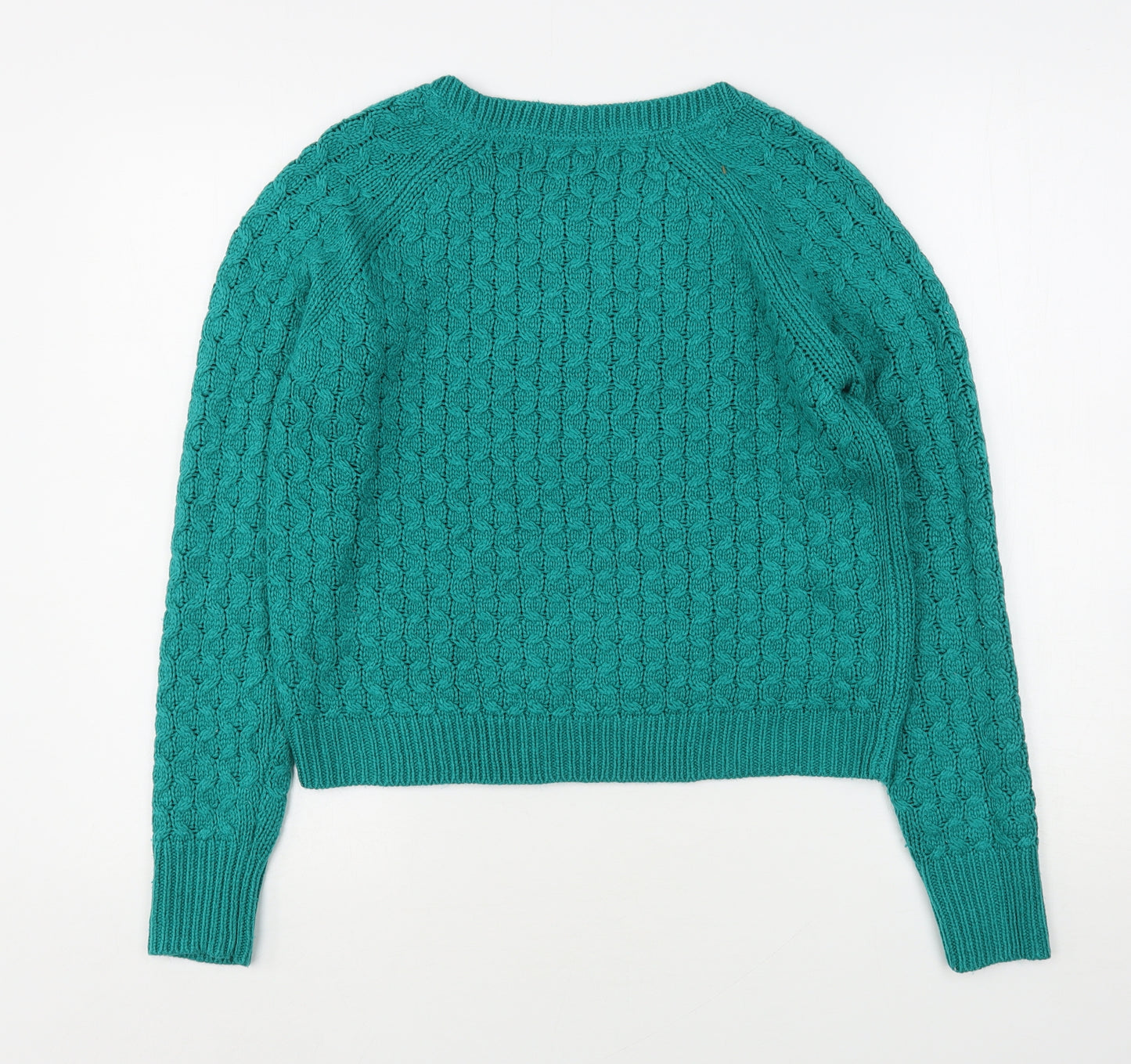 Red Herring  Womens Green Round Neck  Acrylic Pullover Jumper Size 14