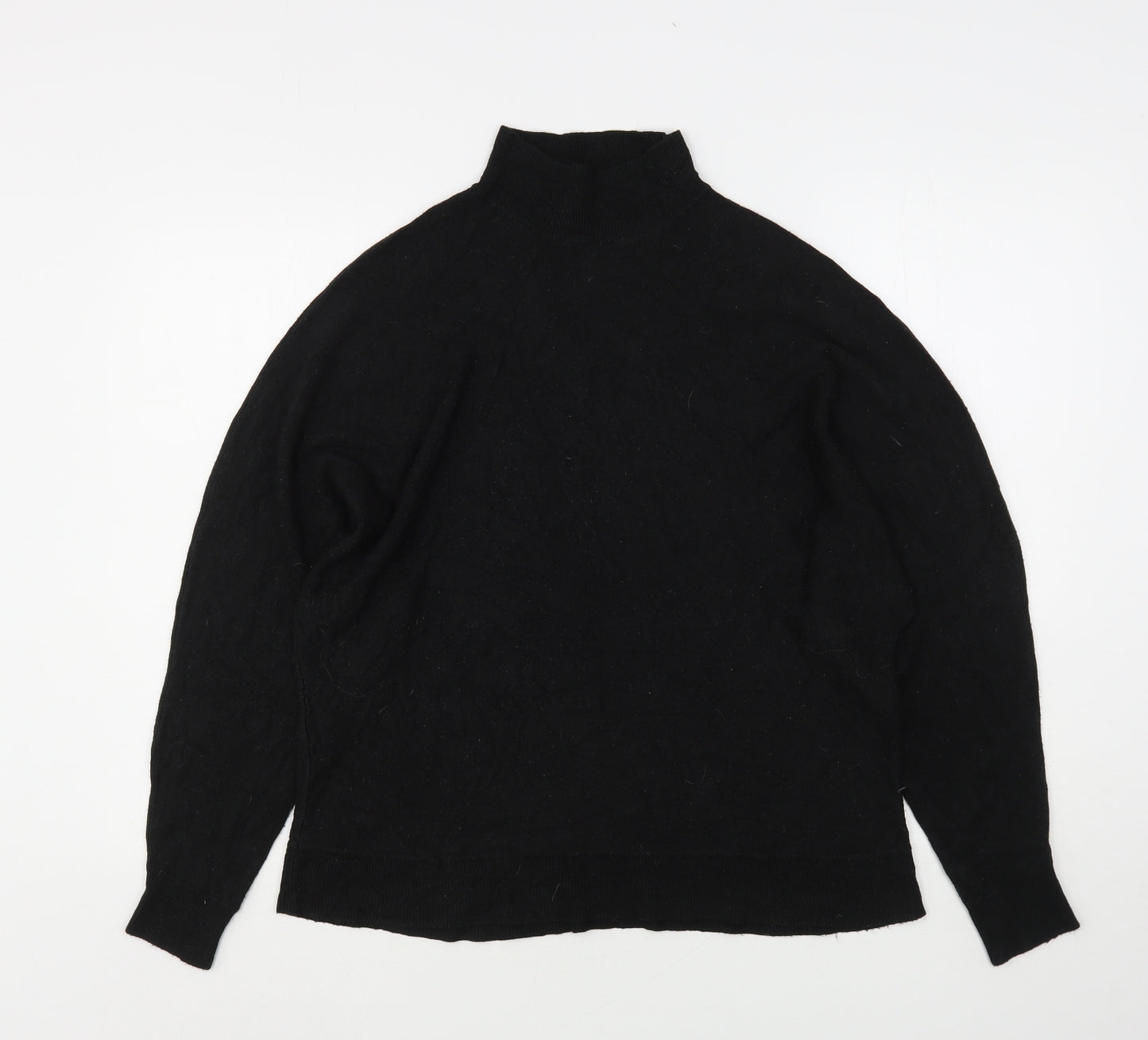F&F Womens Black High Neck  Acrylic Pullover Jumper Size 16