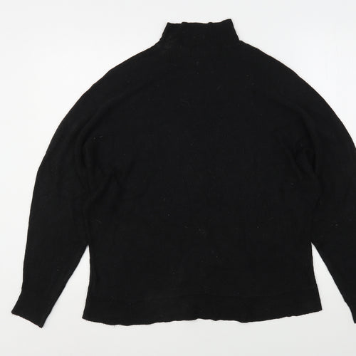 F&F Womens Black High Neck  Acrylic Pullover Jumper Size 16