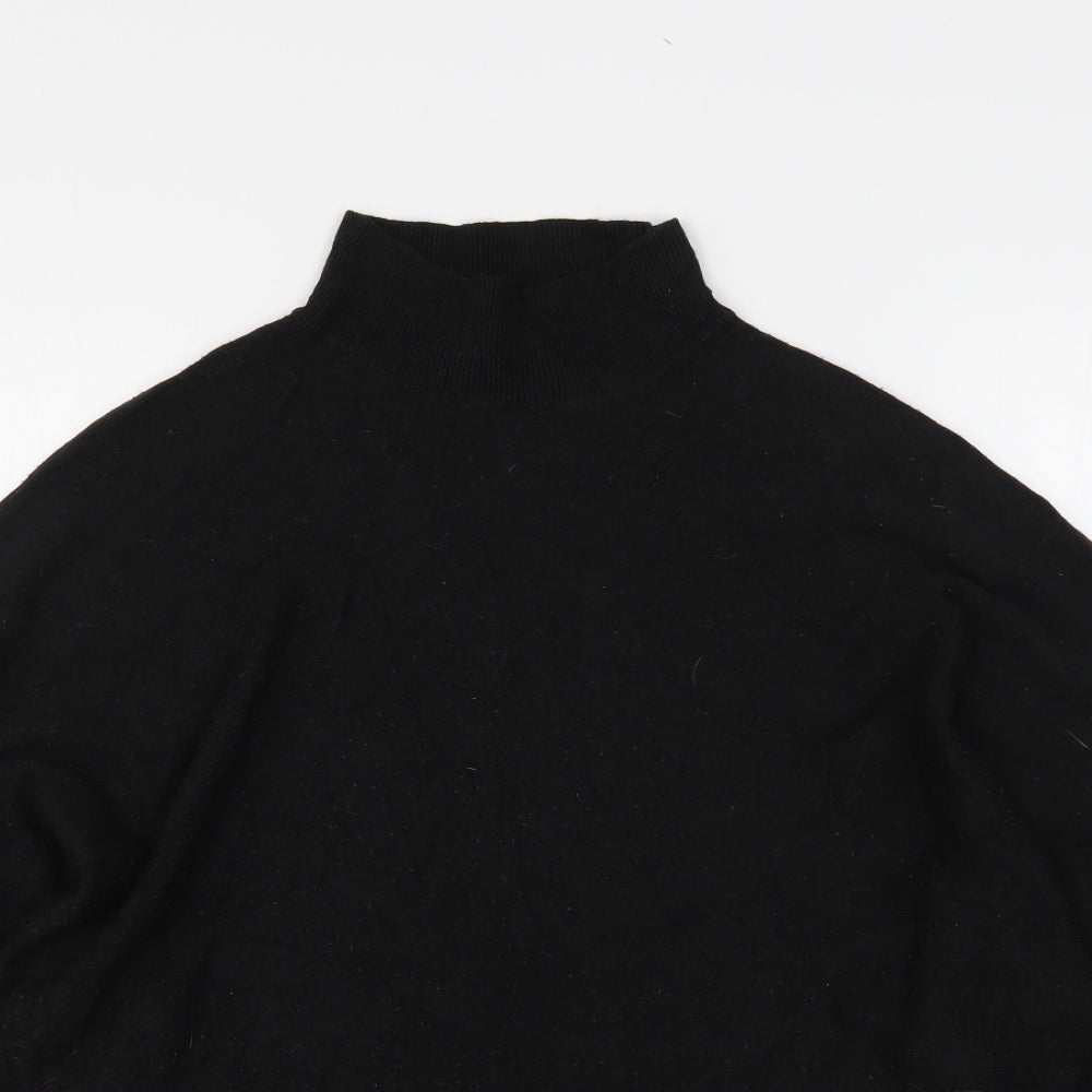 F&F Womens Black High Neck  Acrylic Pullover Jumper Size 16