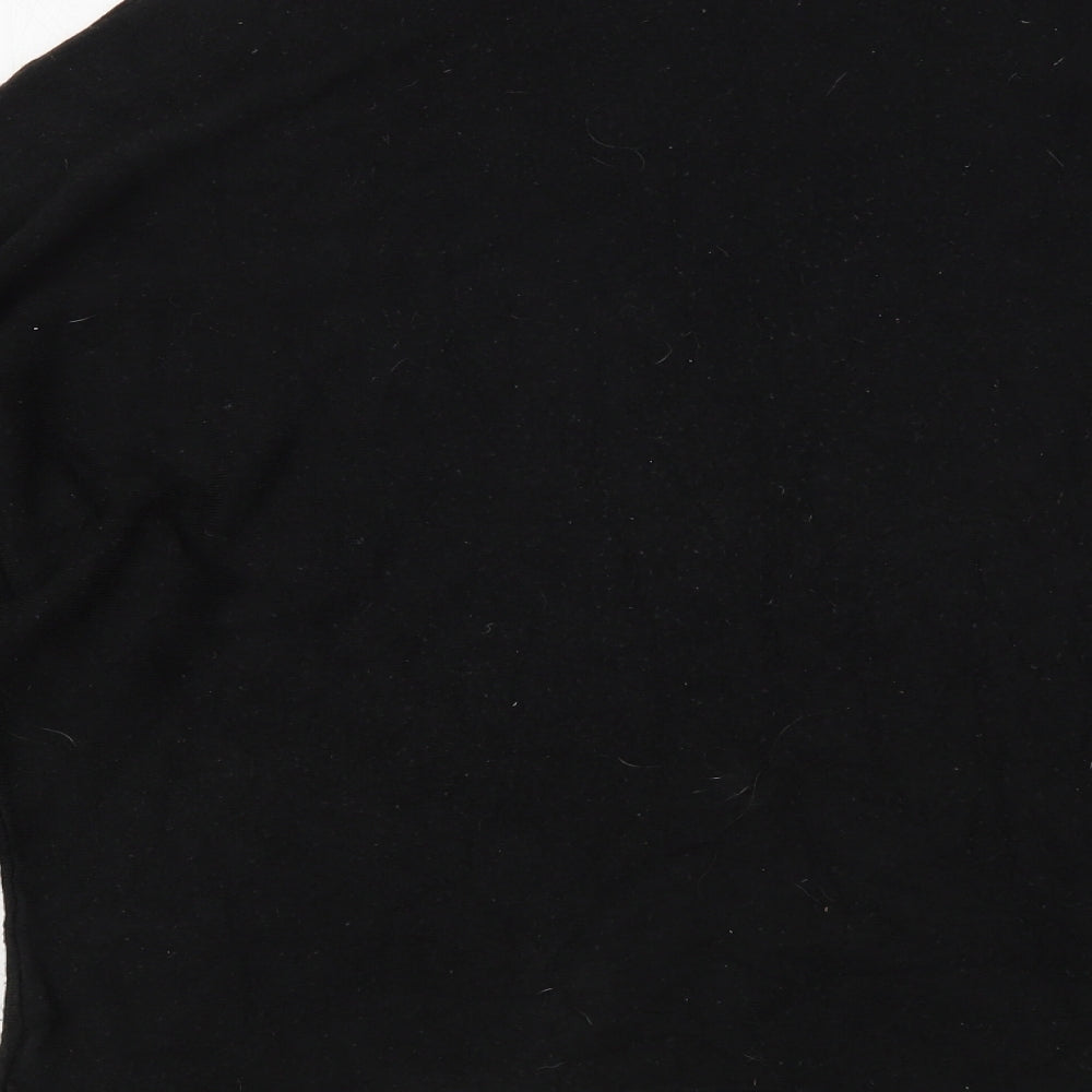 F&F Womens Black High Neck  Acrylic Pullover Jumper Size 16
