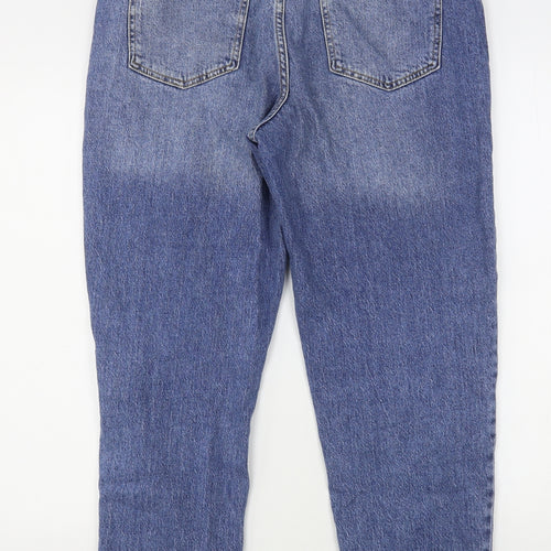 New Look Womens Blue  Cotton Mom Jeans Size 12 L28 in Regular
