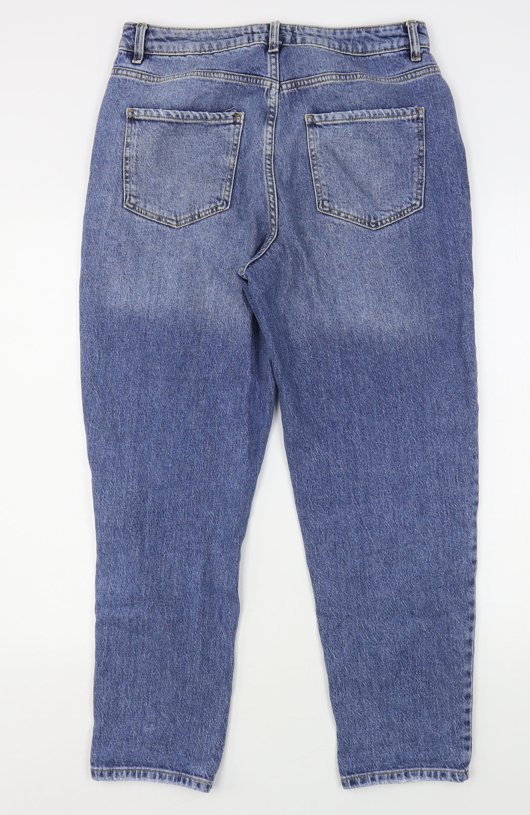 New Look Womens Blue  Cotton Mom Jeans Size 12 L28 in Regular