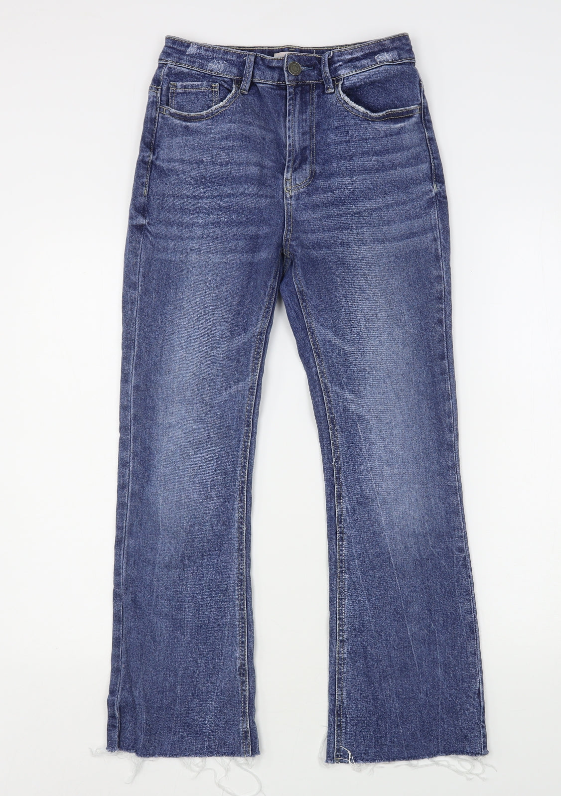 STR Womens Blue  Cotton Bootcut Jeans Size 8 L27 in Regular