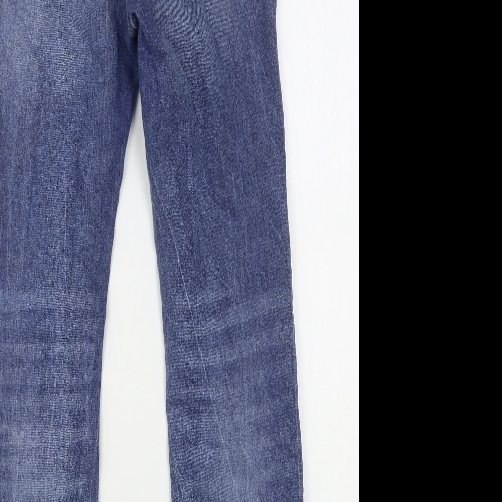 STR Womens Blue  Cotton Bootcut Jeans Size 8 L27 in Regular