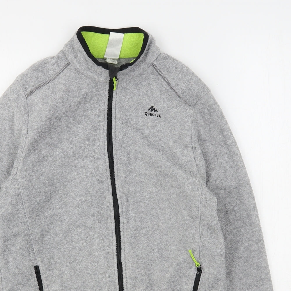 Quechua Boys Grey  Polyester Full Zip Sweatshirt Size 12-13 Years