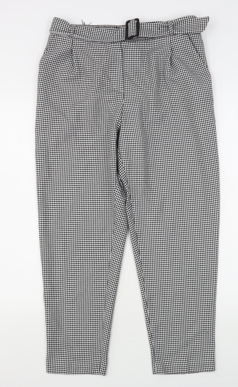 New Look Womens Multicoloured Houndstooth Polyester Trousers  Size 12 L28 in Regular