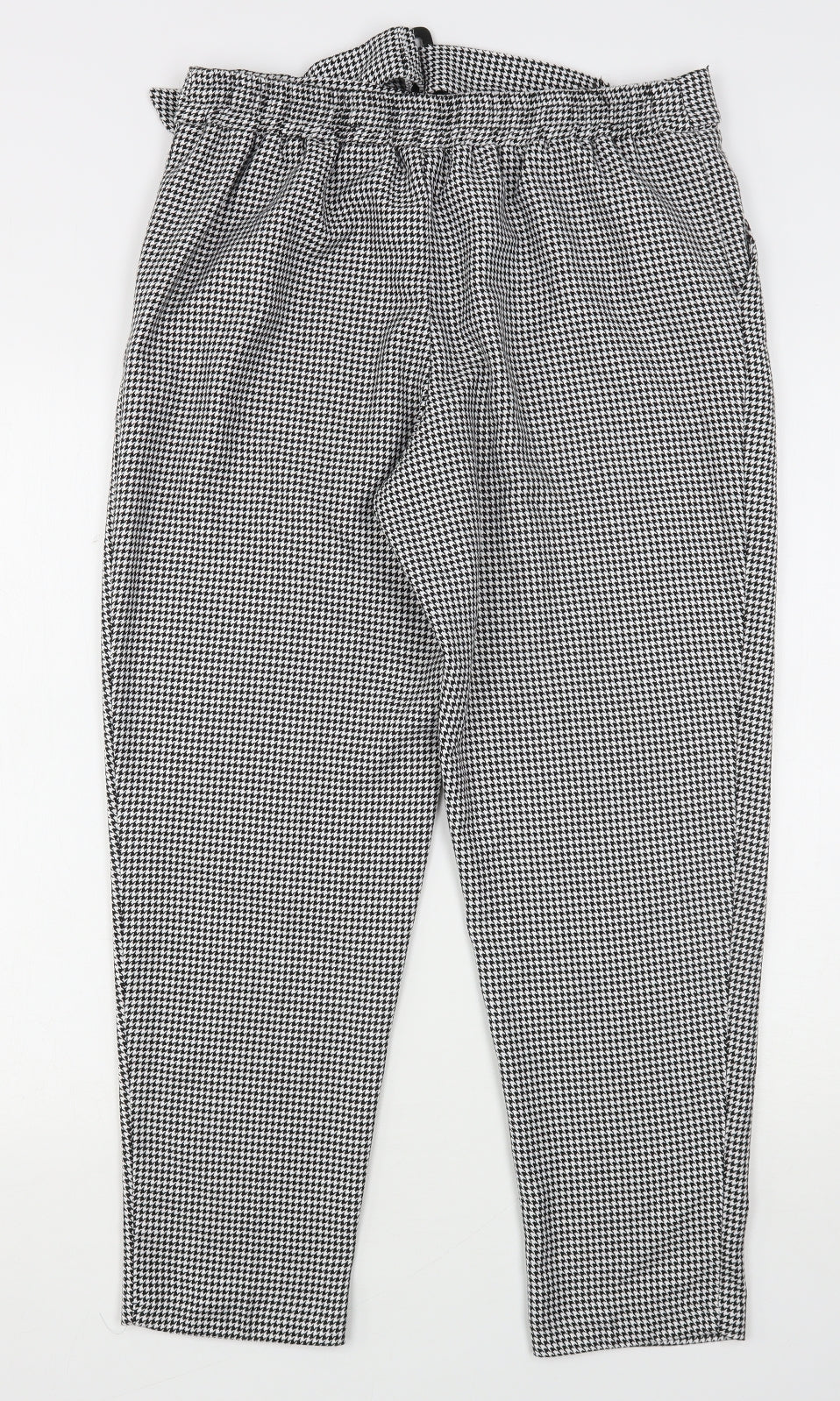 New Look Womens Multicoloured Houndstooth Polyester Trousers  Size 12 L28 in Regular