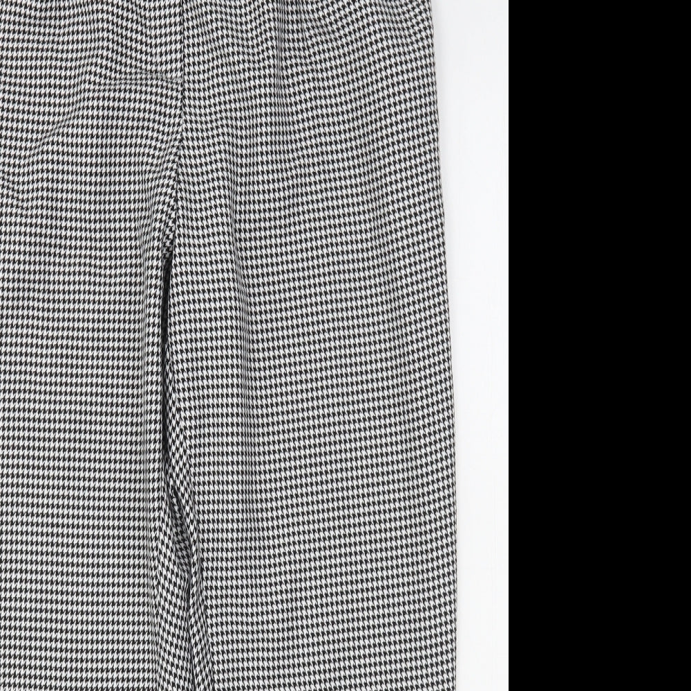 New Look Womens Multicoloured Houndstooth Polyester Trousers  Size 12 L28 in Regular