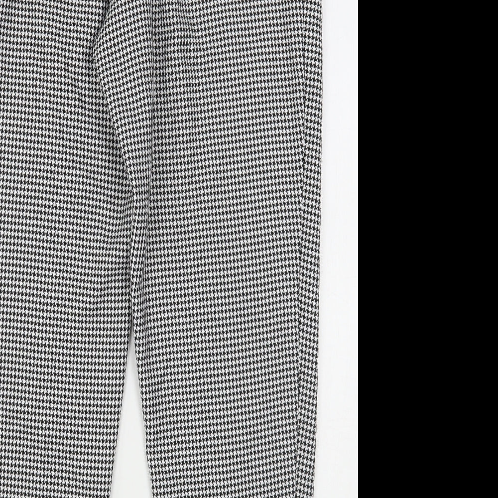 New Look Womens Multicoloured Houndstooth Polyester Trousers  Size 12 L28 in Regular