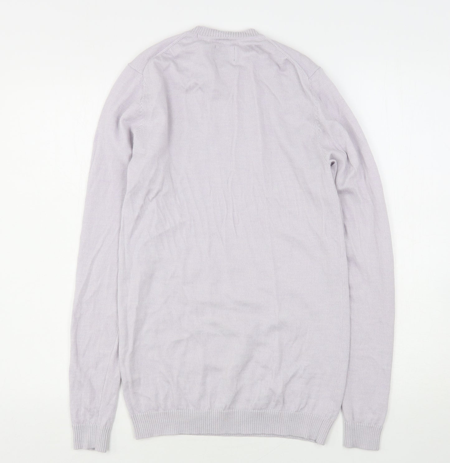ASOS Mens Grey Round Neck  Wool Pullover Jumper Size M