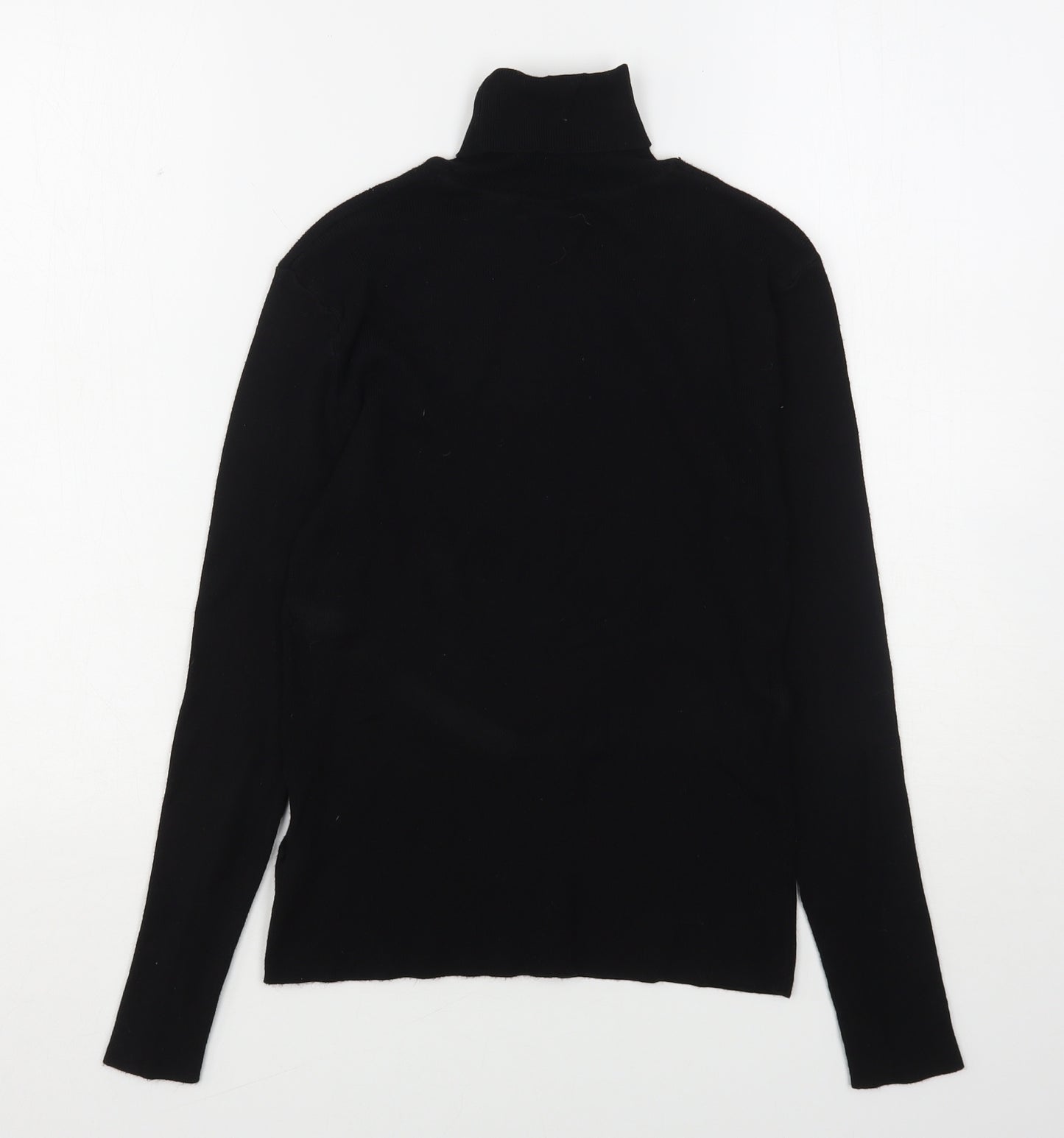 Primark Womens Black Roll Neck  Viscose Pullover Jumper Size 12