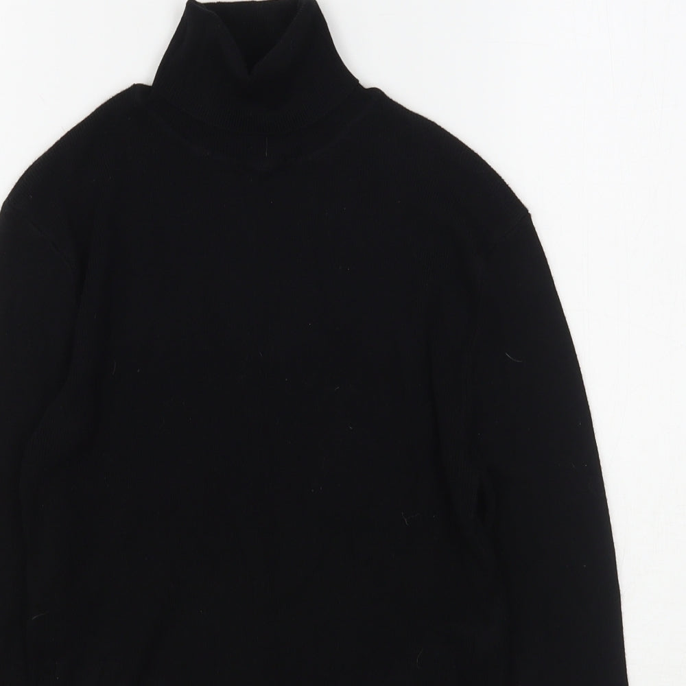 Primark Womens Black Roll Neck  Viscose Pullover Jumper Size 12
