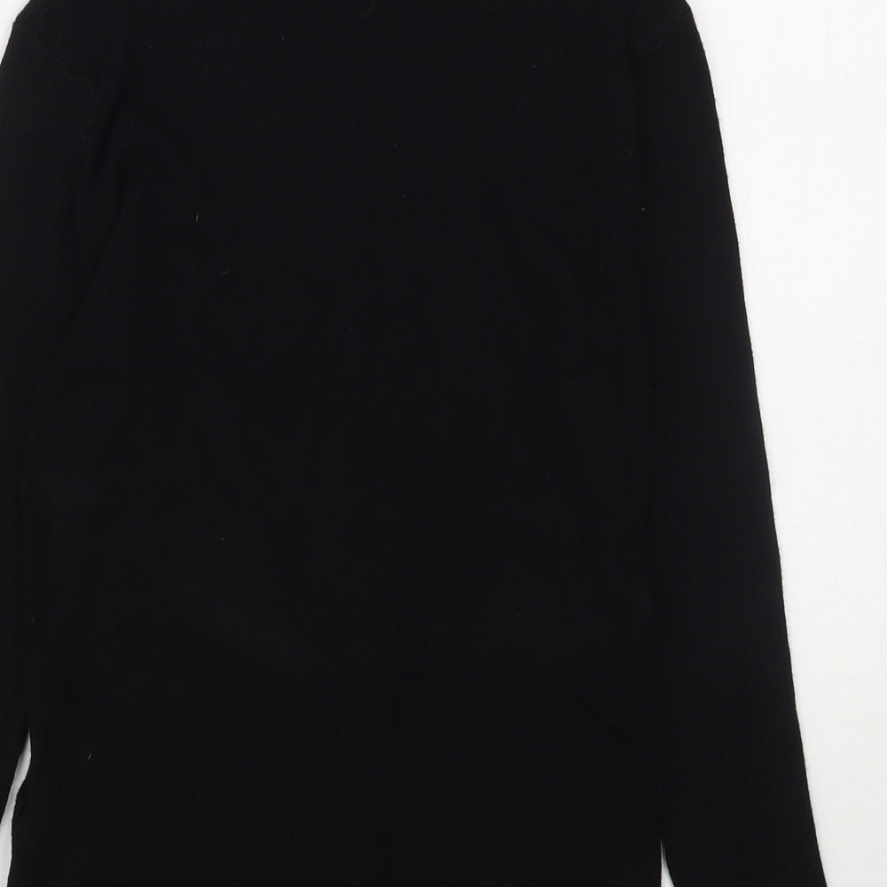 Primark Womens Black Roll Neck  Viscose Pullover Jumper Size 12