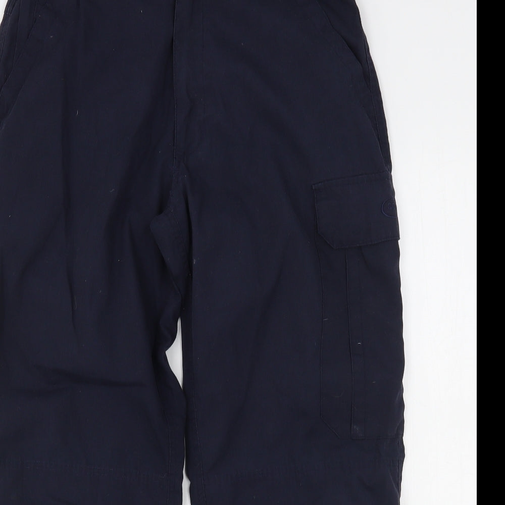 David Luke Mens Blue  Polyester Cargo Trousers Size 30 L26 in Regular