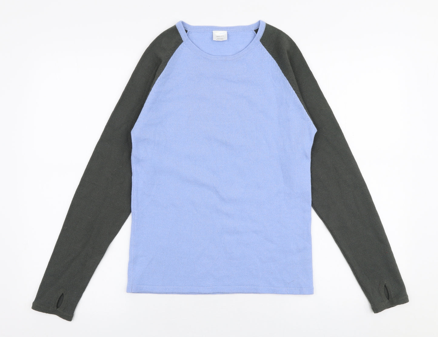 Orane Sports Womens Blue Round Neck  Polyester Pullover Jumper Size 8