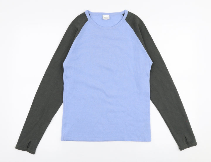 Orane Sports Womens Blue Round Neck  Polyester Pullover Jumper Size 8