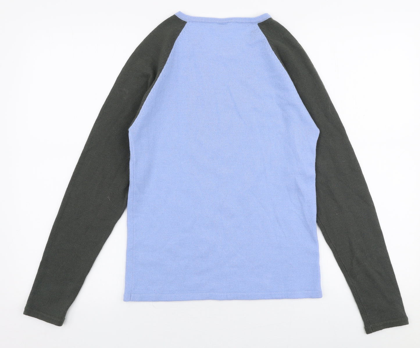 Orane Sports Womens Blue Round Neck  Polyester Pullover Jumper Size 8