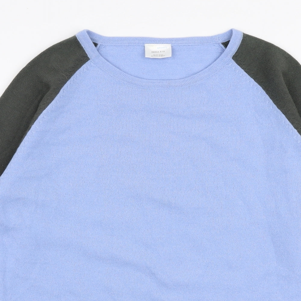 Orane Sports Womens Blue Round Neck  Polyester Pullover Jumper Size 8