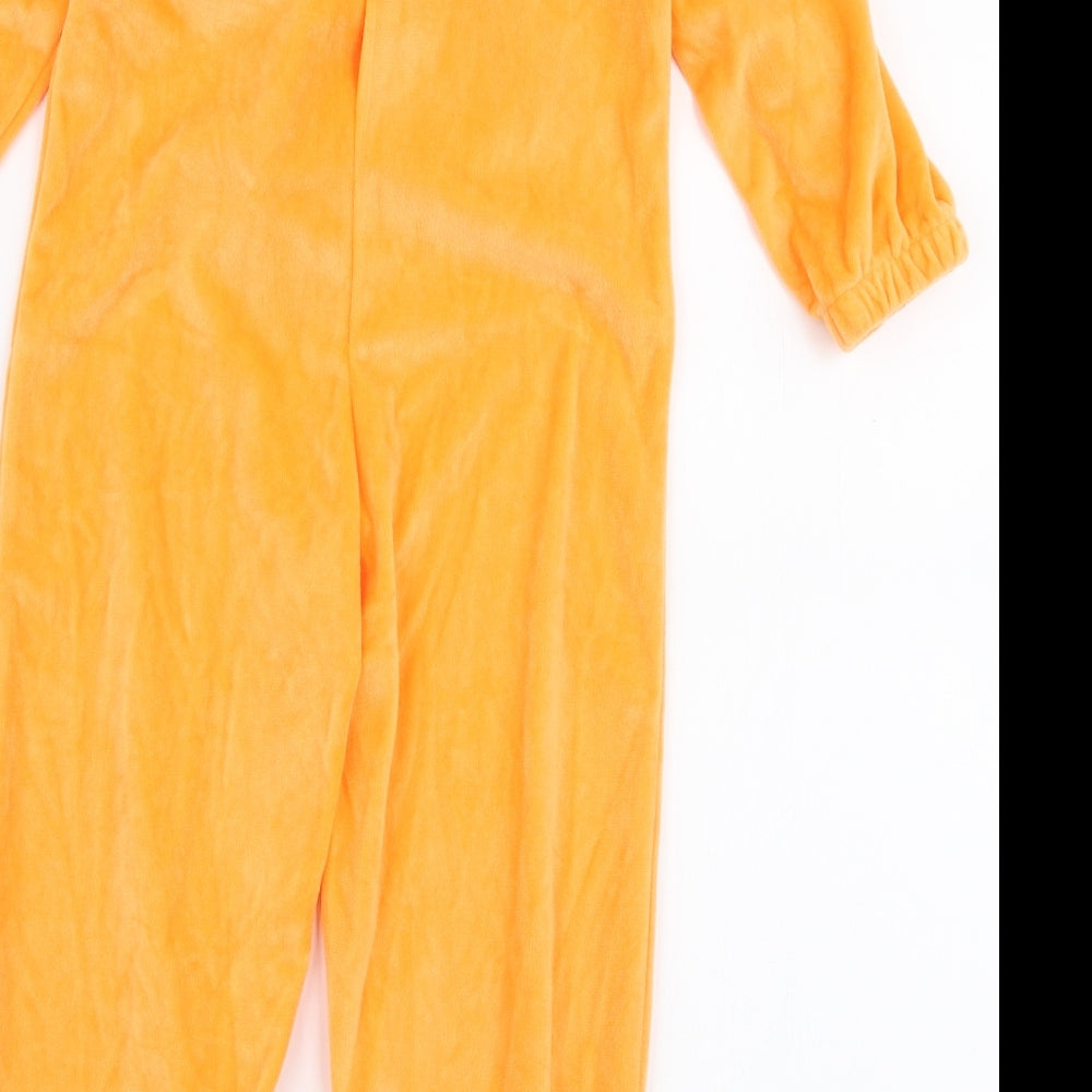 F&F Boys Orange  Polyester  One Piece Size 3-4 Years  Pullover - Halloween Pumpkin