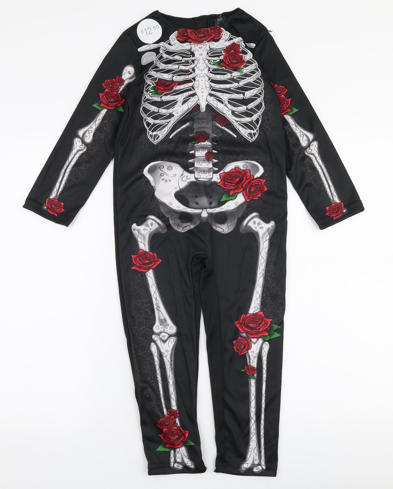 F&F Boys Multicoloured Floral Polyester  One Piece Size 5-6 Years  Pullover - Halloween Skeleton