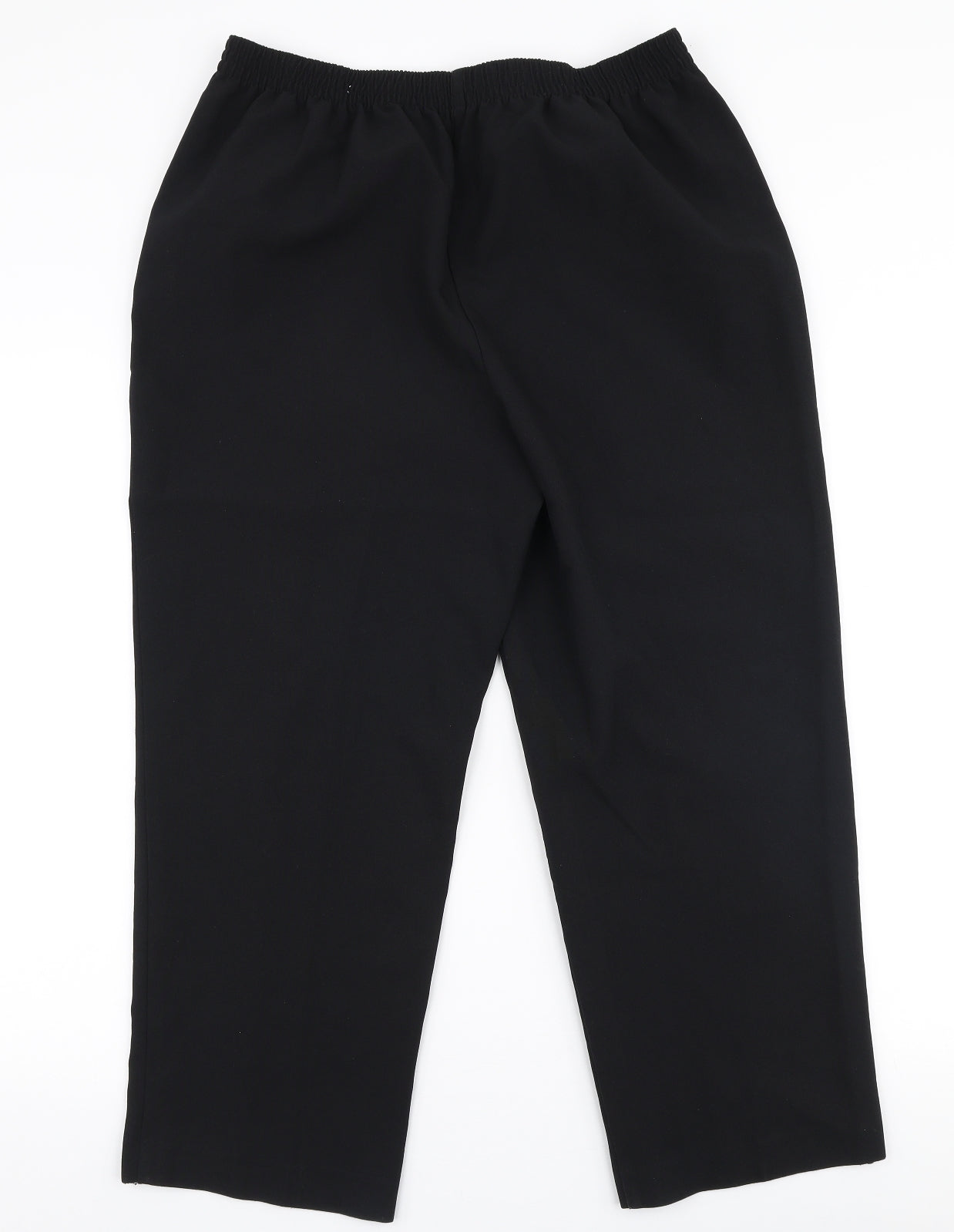 Isle Essentials Womens Black  Polyester Trousers  Size 16 L24 in Regular