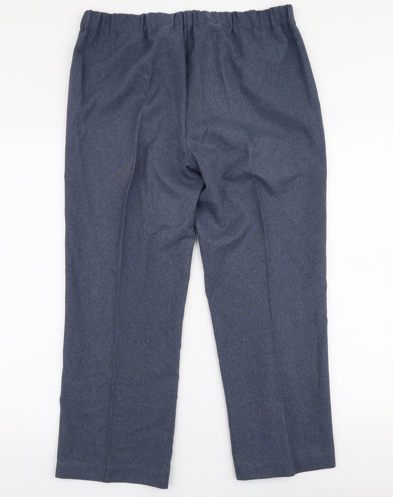 Bonmarche Womens Blue  Polyester Trousers  Size 14 L25 in Regular