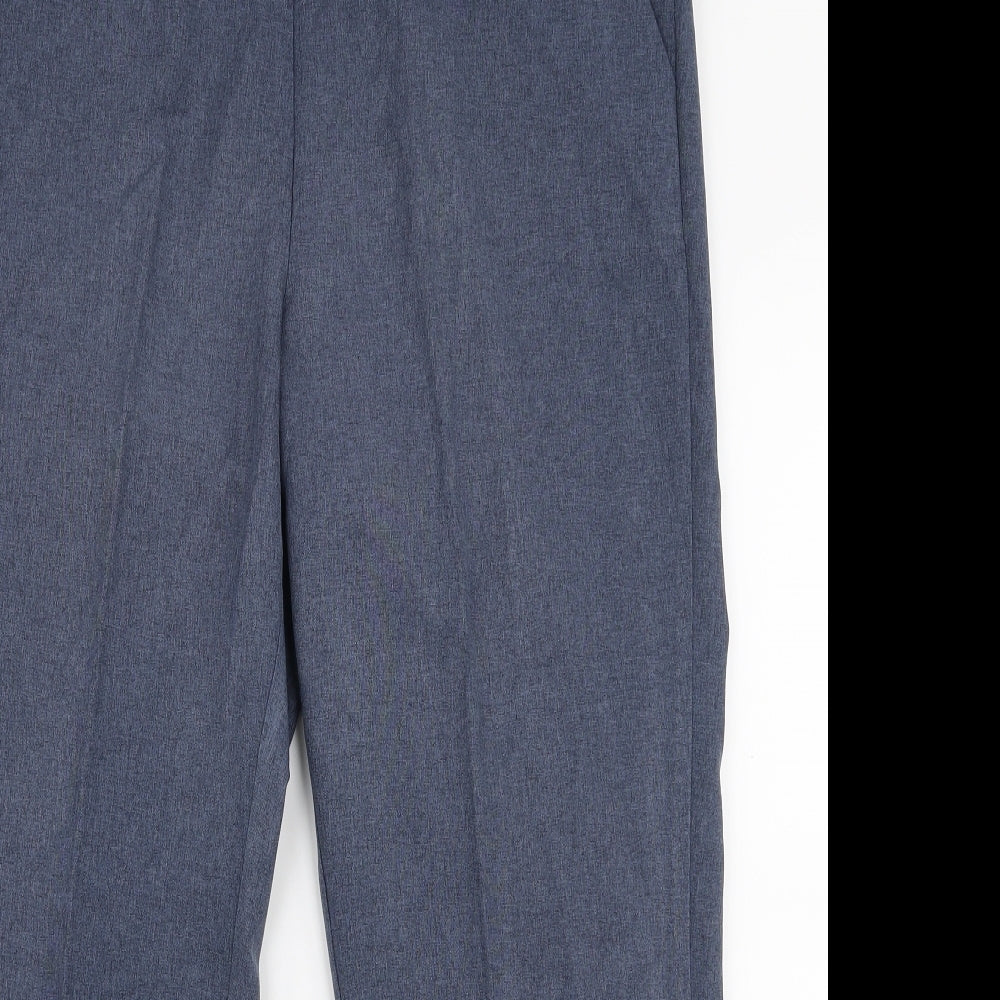 Bonmarche Womens Blue  Polyester Trousers  Size 14 L25 in Regular
