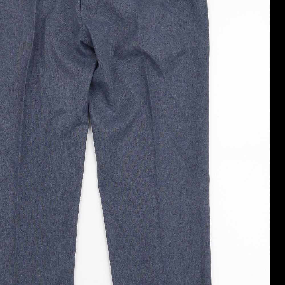 Bonmarche Womens Blue  Polyester Trousers  Size 14 L25 in Regular