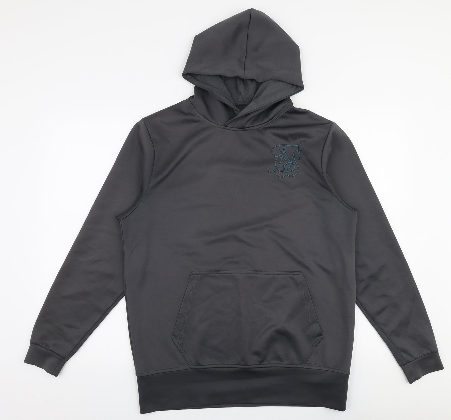SikSilk Mens Grey  Polyester Pullover Hoodie Size XS