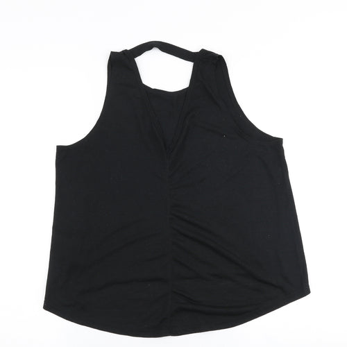 LA Gear Womens Black  Polyester Jersey Tank Size 10 Round Neck Pullover