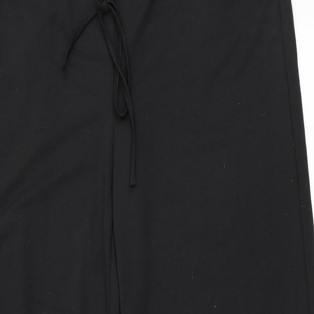 Preworn Womens Black  Polyester Cargo Trousers Size 2XL L29 in Regular Drawstring