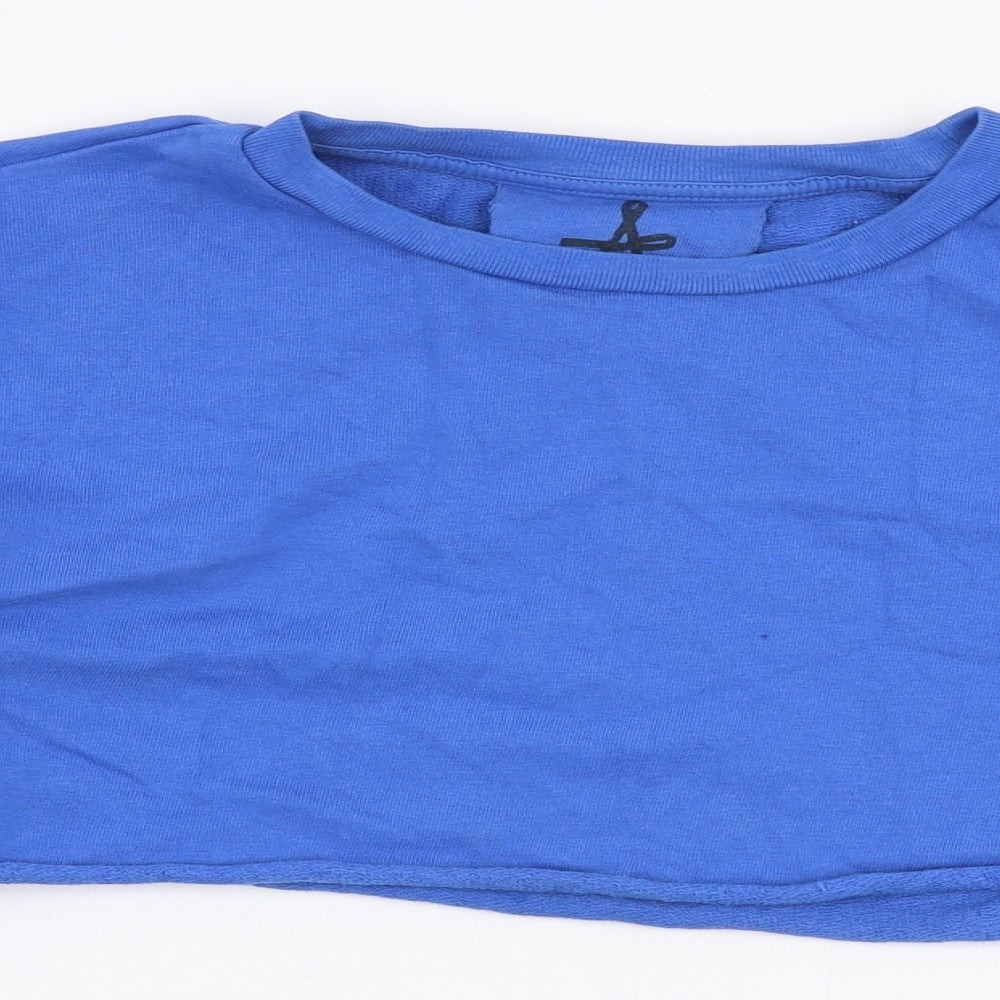 Atmosphere Womens Blue  Polyester Pullover Sweatshirt Size 10  Pullover - Distressed arms