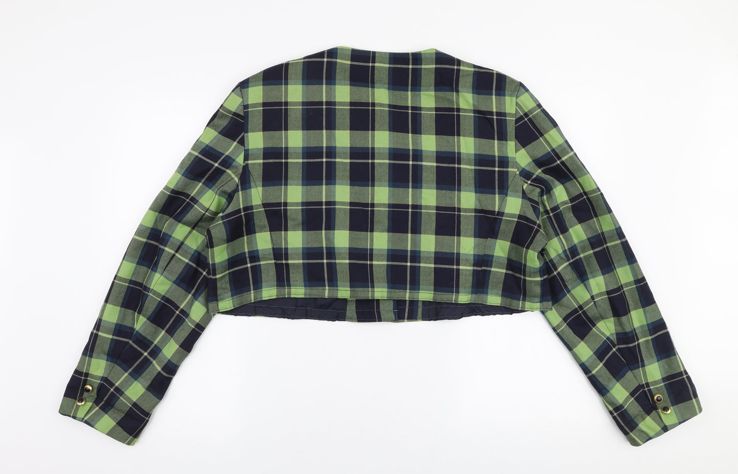 Preworn Womens Green Check  Jacket  Size 22  Button
