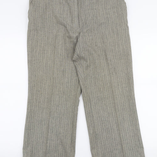 Marks and Spencer Womens Beige  Polyester Trousers  Size 36 in L25 in Regular Zip
