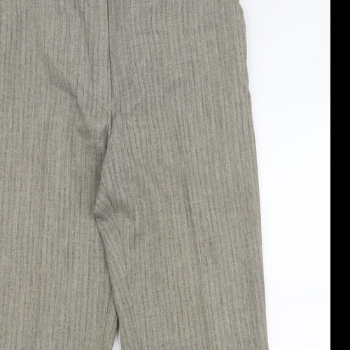 Marks and Spencer Womens Beige  Polyester Trousers  Size 36 in L25 in Regular Zip