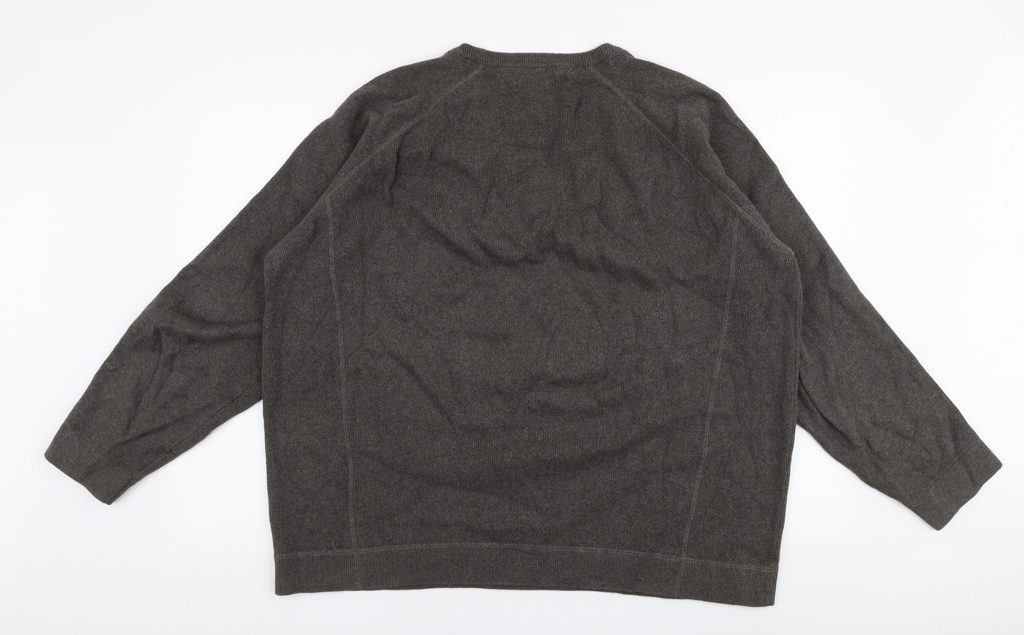 Blue Harbour Mens Brown Round Neck  Cotton Pullover Jumper Size XL