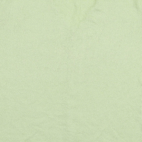 OPUS Womens Green V-Neck  Acrylic Pullover Jumper Size S